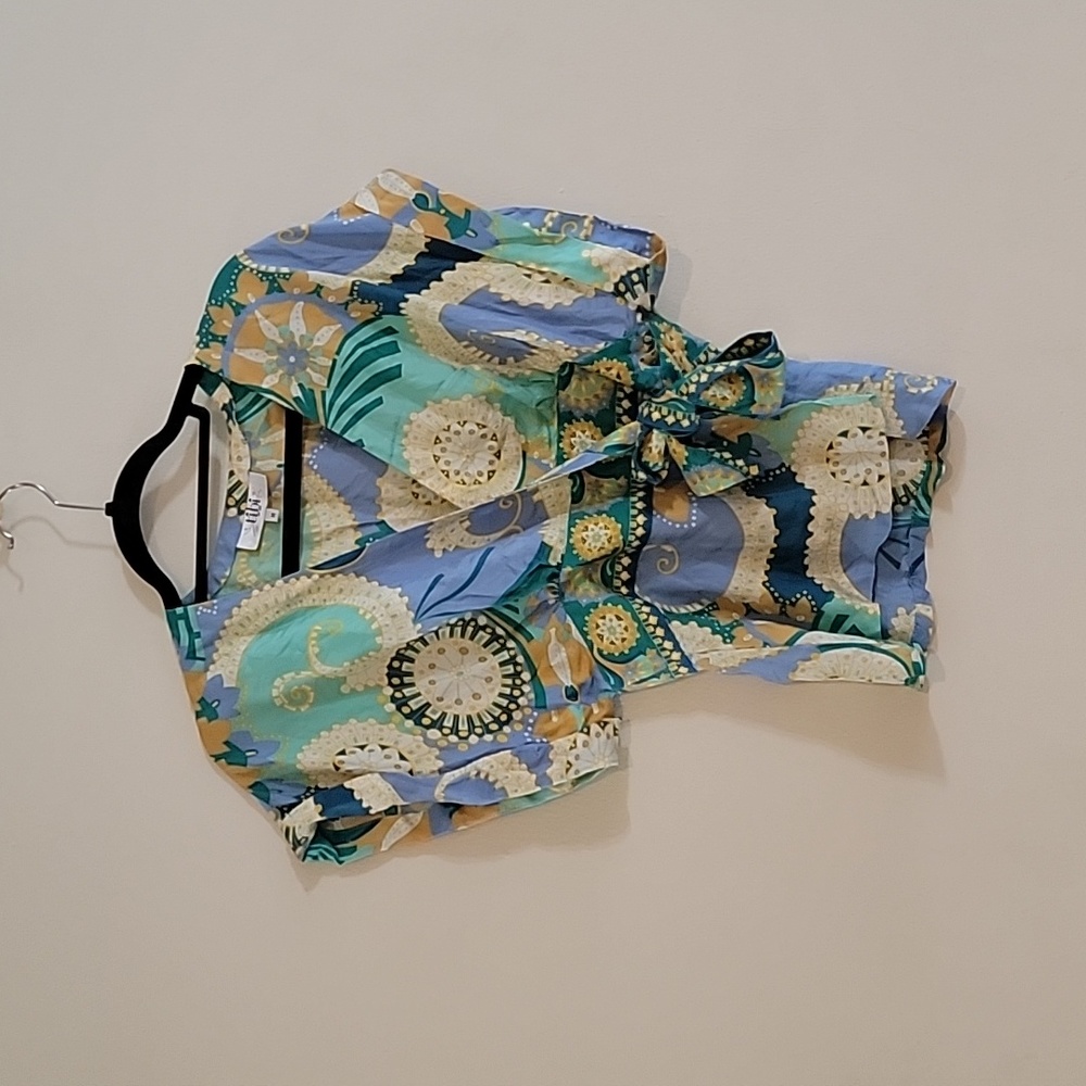 Tibi 100% silk wrap top size medium